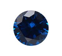 XIANGMO 100pcs 2.5mm Round Cut Loose CZ Synthetic Gemstone 5A Blue Cubic Zirconia Stone for Jewelry Making