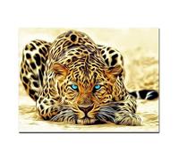 XIANGPEIFBH Animal Canvas Painting Leopard Watching for Prey Posters, Prints Wall Art Picture for Living Room Home Decoration 60x90cm/24x36inch Unframed