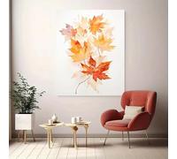 XIANGPEIFBH Autumn Leaf Watercolor Painting/Modern Autumn Leaf Watercolor/Autumn Decor Posters/Giclee Artwork/Rustic Art Decor 50x70cm/20x28inch Inner-Frame