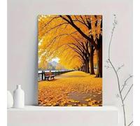 XIANGPEIFBH Beautiful Wall Art Ginkgo Autumn Canvas Print, Vivid Fall Leaves Wall Art, Suitable for Home Decor Giclee Artwork(80x120cm(32x48inch)/Unframed)