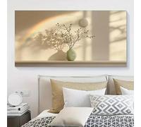 XIANGPEIFBH Canvas Wall Art, Modern Vase Flower Design, Large Poster for Living Room and Bedroom Decor, Contemporary Art Print 60x120cm/24x47inch Inner-Frame