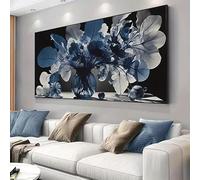 XIANGPEIFBH Floral Canvas Art - Blue & White Still Life Poster for Living Room or Bedroom Decor, Abstract Vase Design, Home Decor 35x70cm/14x28inch Inner-Frame