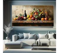 XIANGPEIFBH Frameless Abstract Canvas Painting, for Living Room Decor, Modern Wall Posters and Realistic Still Life Scenes, Fruit Decor(60x120cm/24x47in/Unframed)