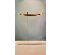 XIANGPEIFBH Golden Boat Abstract Creative Lonely Thinker Canvas Painting Posters and Prints Large Canvas Pictures for Home Decor(75x150cm(30x60inch)/Unframed)