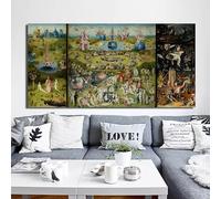 XIANGPEIFBH Hieronymus The Garden of Earthly Delight Poster, Classical Famous Painting Prints Wall Art Canvas Painting(40x80cm(16x32inch)/Inner-Frame)
