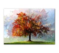 XIANGPEIFBH Modern Colorful Tree Art Canvas Painting Nordic Landscape Posters and Prints Wall Art Picture for Living Room Home Decor 20x30cm/8x12inch Inner-Frame