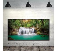 XIANGPEIFBH Prints Canvas Posters Home Decor Landscape Natural Waterfall Paintings Wall Art Scenery Picture Waterfall Living Room 70x150cm/28x60inch Inner-Frame