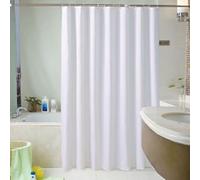 XIANGPEIFBH White Shower Curtains Waterproof Thick Solid Bath Curtains For Bathroom Bathtub Large Wide Bathing Cover Hooks 200x200cm/79x79in(WxH)