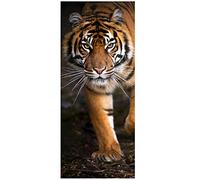 XIANGPEIMENTIE Tiger Door Mural Wall Stickers Door Sticker Wallpaper Decals Home Decoration Room Decoration Material Removable Door Stickers For Interior Doors 77 * 200Cm