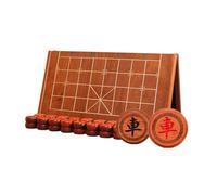 Xiangqi Rosewood With Foldable Chessboard Portable Chinese Chess Set Desktop Strategy Board Games For Family Gatherings And Outdoor 2 Players(6.8 x 2.2cm/2.7 x 0.8in)