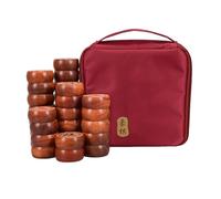 Xiangqi Rosewood With Leather Chessboard Portable Chinese Chess Set Desktop Strategy Board Games For Family Gatherings And Outdoor(5.8cm/2.3in)