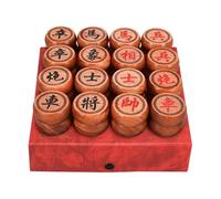 Xiangqi Rosewood With Leather Chessboard Portable Chinese Chess Set Desktop Strategy Board Games For Family Gatherings And Outdoor(5.8cm/2.3in)