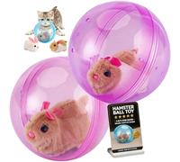 XIANGSHI 2026 New Self-Rolling Interactive Cat Ball, Cat Hamster Ball for Outside, Realistic Animal Automatic Moving Rolling Balls, Interactive Toy for Cats Dogs Chasing (#H,2PCS)