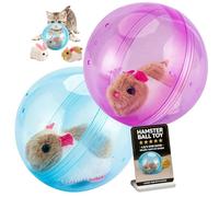 XIANGSHI 2026 New Self-Rolling Interactive Cat Ball, Cat Hamster Ball for Outside, Realistic Animal Automatic Moving Rolling Balls, Interactive Toy for Cats Dogs Chasing (#C,2PCS)