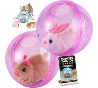 XIANGSHI 2026 New Self-Rolling Interactive Cat Ball, Cat Hamster Ball for Outside, Realistic Animal Automatic Moving Rolling Balls, Interactive Toy for Cats Dogs Chasing (#G,2PCS)