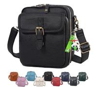 XIANGSHI Balconfoster Crossbody Bags for Women Anti Theft, Collaboraten1 Crossbody Leather Bags for women, Large Capacity Vintage Cross Body Leather Bag for Women with Built in Wallet (Black)
