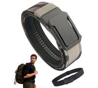XIANGSHI Upgraded Version Thickened Double-Layer Nylon Tactical Belt with Automatic Buckle, 2026 New Adjustable Heavy Duty Nylon Ratchet Belt (Gray Camouflage)
