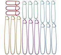 XiangSKY 18 Pcs Stitch Holder Set, Assorted Colors Aluminium Cable Needles Practical Knitting Tools for Blankets Scarves Other Knitting Project Crochet Projects with 20pcs Stitch Marker