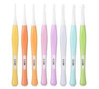 XiangSKY Crochet Hooks Set - 8PCS Ergonomic Silicone Hooks (2.5mm, 3mm, 3.5mm, 4mm, 4.5mm, 5mm, 5.5mm, 6mm) - Multicolor