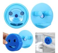 XiangSKY Scrub Sponge Holder for Daddy Mommy, Face Sponge with Suction Cup Installation,Sponge Holder for Kitchen Bathroom Sink with Suction Cup Installation for Kitchen and Bathroom