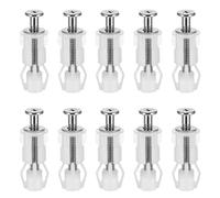 XiangSKY Toilet Lid Top Seat Hinges Kit - 10pcs Stainless Steel Toilet Fixings with Bolts, Nuts and Screws for WC Seat Replacement