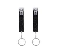 XIANGXING Credit Card Puller, Debit Bank Card Grabber for Long Nails ATM Keychain Women, Black+Black, Standard, Fashion