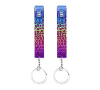 XIANGXING Credit Card Puller, Debit Bank Card Grabber for Long Nails ATM Keychain Women, Leopard + Leopard, Standard