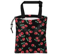 XIANGYUAN Cute Car Trash Bag,Hanging Car Organizer and Storage Bag,Trash Bin for Car Accessories,Cars Back Seat Organizer for Vehicle Travelling Camping（Red Cherry）