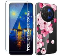 Xiangyun Case for TCL NxtPaper 60 Ultra 5G (7.2") with 1 Pack Tempered Glass Screen Protector, Transparent Slim Fit Soft TPU Protective Cover Shockproof Anti-Scratch Clear Phone Case