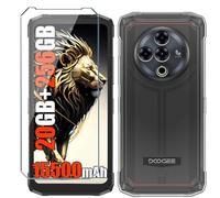 Xiangyun Cover for Doogee Fire 6 Power Case, 1 Pack Tempered Glass Screen Protector, Transparent Slim Soft TPU Shockproof Anti-Scratch Silicone Phone Case - Clear