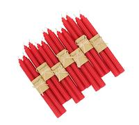 XIANGZHU Beeswax Handmade Taper Candles, 7 Pair Red Color, 9 Inch Smokeless Dripless Wax Candles, Beeswax Candle for Home Gift Ideas