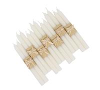 Karma Delights 7 Pairs 100% Pure Beeswax Handmade Taper Candles (White)