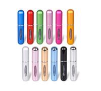 Xianjuun 12Pcs Portable 5ml Refillable Perfume Spray Scent Pump Case for Women Men Small Mister Spray Bottle For Travel Accessories