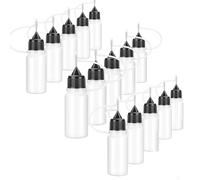 Xianjuun 30 Pcs Precision Tip Applicator Bottles, 50 ml Liquid Dropper Filling Bottles, Needle Tip Glue Bottle for DIY Quilling Craft, Oiler Bottle, Small Gluing Projects, Acrylic Painting