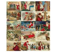 XIANMY Christmas Postcards Greeting Cards Vintage Winter Christmas Santa Claus Holiday Cards Antique Postcard Set 30 pcs