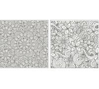XIANMY Mandala Floral Clear Stamps Stickers Stencil Embossing Templates for Greeting Card Background Scrapbooking Decoration, 2 Pcs
