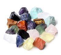 XIANNVXI 10 Pcs Raw Healing Crystals Gemstones Bulk Crystals Raw Rough Gemstones,Natural Crystals Rocks Stones Assorted Crystals for Beginners Reiki Tumbling Cabbing Fountain Rocks 0.45lbs