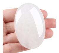 XIANNVXI 2.4" Large Clear Quartz Crystal Stone Polished Healing Clear Quartz Gemstone 0.7" Thick Pocket Palm Stone Clear Quartz Crystal Meditation Accessories 1 Pc
