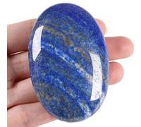 XIANNVXI 2.4" Large Lapis Lazuli Crystal Lapis Lazuli Stone Polished Healing Gemstone 0.7" Thick Pocket Palm Worry Stone Crystal for Reiki Meditation Accessories 1 Pc