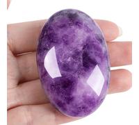 XIANNVXI 2.4" Large Polished Amethyst Crystal Amethyst Stone Palm Purple Amethyst Crystal Gemstone Worry Stone Healing Crystal for Reiki Meditation 1 Piece