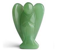 XIANNVXI 2" Crystal Angel Green Aventurine Healing Crystals Guardian Angel Natural Hand-carved Gemstones Stones Reiki Protection Crystal Gifts