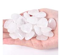 XIANNVXI 20 Pcs Clear Quartz Crystal Heart Clear Quartz Stones Natural Healing Gemstones Reiki Quartz Crystal Gifts for Meditation Energy Balancing