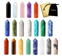 XIANNVXI 20 Pcs Healing Crystals Points,Crystal Gifts,Bulk Gemstones Set