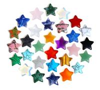 XIANNVXI 20 PCS Healing Crystals Stars Set Gemstones Stars Assorted Crystal Gifts for Women for Beginners, Witch Witchy Gifts Witchcraft Supplies