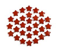 XIANNVXI 20 PCS Red Jasper Crystal Star Set Healing Gemstones Red Jasper Stone Crystal Star Gifts Bulk Wholesale Reiki Xmas Decor