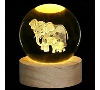 XIANNVXI 3D Elephant Crystal Ball Ornament,Elephant Gifts for Women