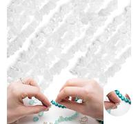 XIANNVXI 400 Pcs Drilled Clear Quartz Beads for Jewelry Making,5-8mm Irregular Tumbled Crystal Chip Loose Craft White Beads for Crafting