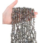 XIANNVXI 400pcs Labradorite Crystals Gemstones Beads for Threading Natural Stone Beads for Bracelets Jewellery Making Crafting Irregular Drilled DIY Set 5-8 mm