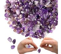 Xiannvxi Amethyst 400 Pieces Crystals Beads for Bracelets, Chains, Earrings - Natural Irregular Drilled DIY Gemstones 5-8 mm