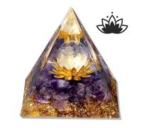 XIANNVXI Amethyst Crystal Gemstone Tower Healing Crystal Gifts for Women Spiritual Gifts for Women Witch Witchy Lotus Flower Orgonite Tower